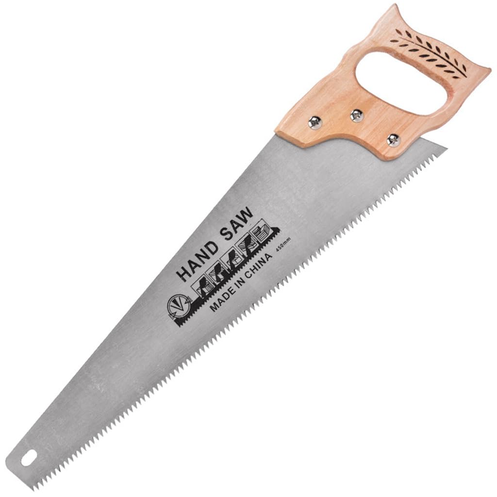 HASTHIP 45cm Hand saw for Wood, Plywood Cutting, Heavy Duty SK-4 Steel Handsaw for Pruning, Gardening, High Cutting Efficiency, Hand-Crafted Tool for Carpenter HASTHIP 45cm Hand saw for Wood, Plywood Cutting, Heavy Duty SK-4 Steel Handsaw for Pruning, Gardening, High Cutting Efficiency, Hand-Crafted Tool for Carpenter